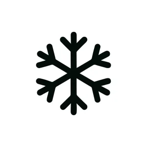 Simple Line Art Snowflake Winter Season Holiday Symbol Icon