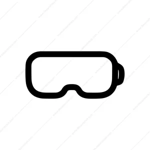 Simple Outline Goggles Eyewear Equipment Safety Protection Icon