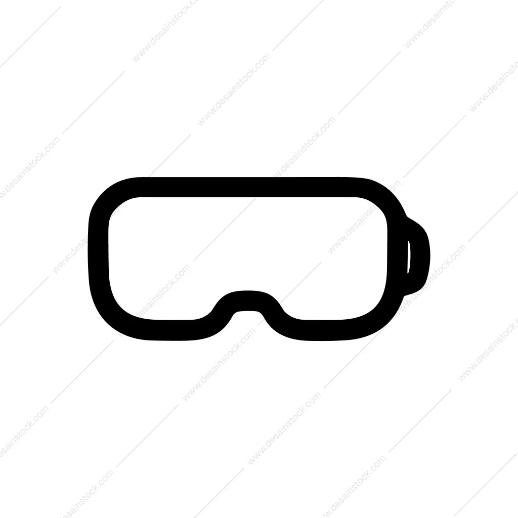Simple Outline Goggles Eyewear Equipment Safety Protection Icon