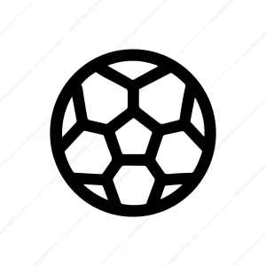 Simple Line Style Soccer Ball Sport Icon