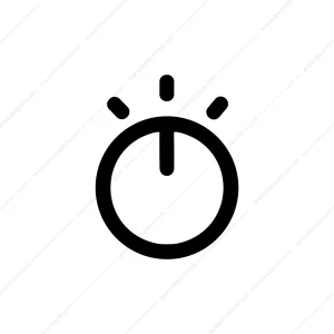 Simple Outline Power Button Symbol Sign Icon