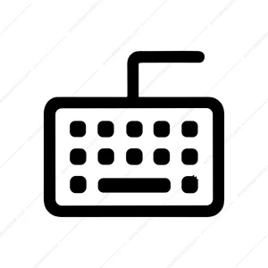 Simple Outline Keyboard Symbol Technology Device Icon