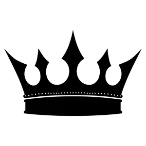 Simple Flat Crown Royal Authority Shape Silhouette