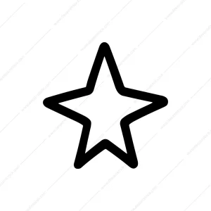 Simple Outline Star Shape Sign Symbol Icon