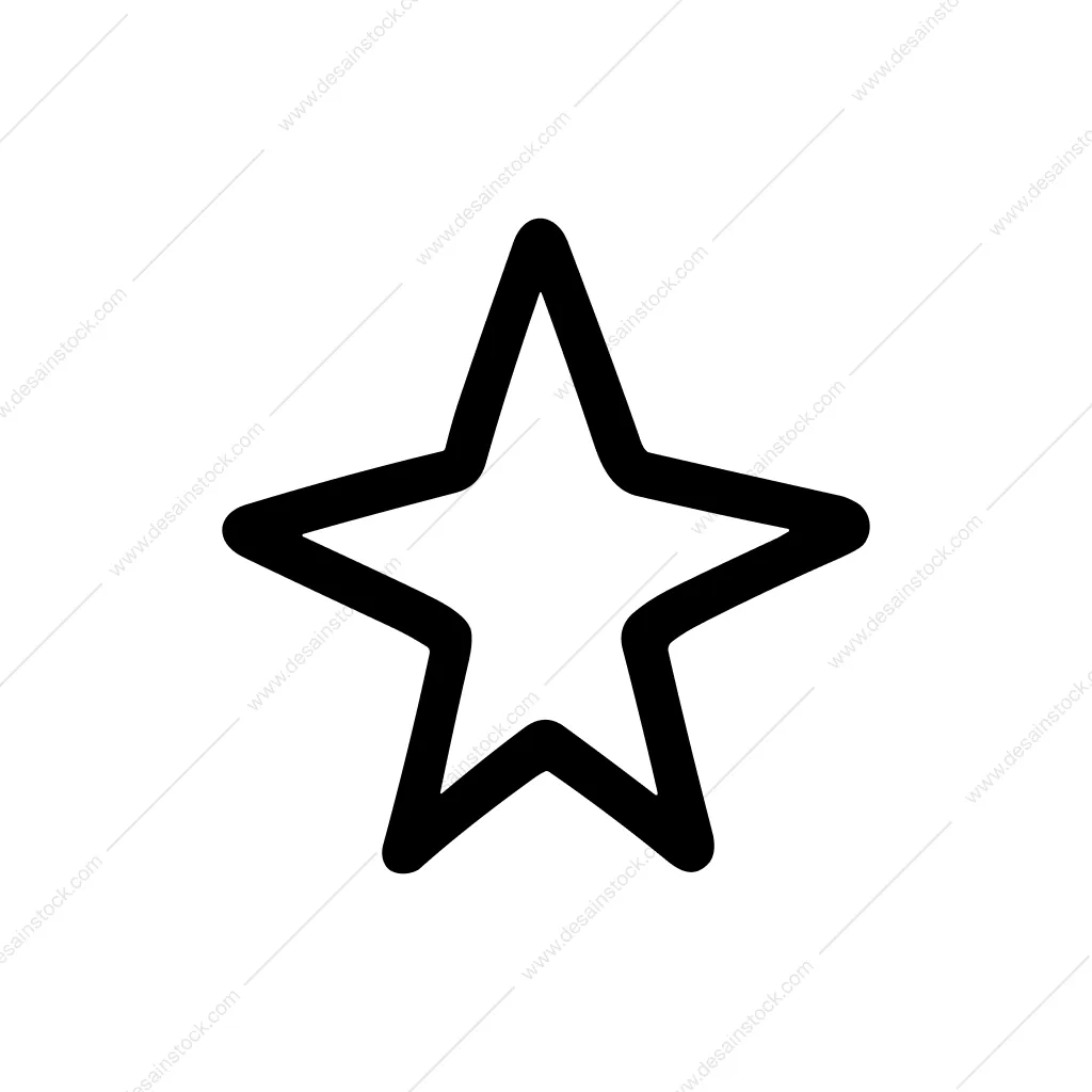 Simple Outline Star Shape Sign Symbol Icon