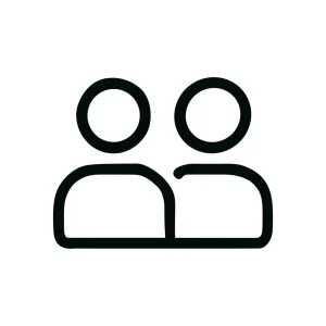 Outline Simple Two People Group Icon Design Shape Illustration