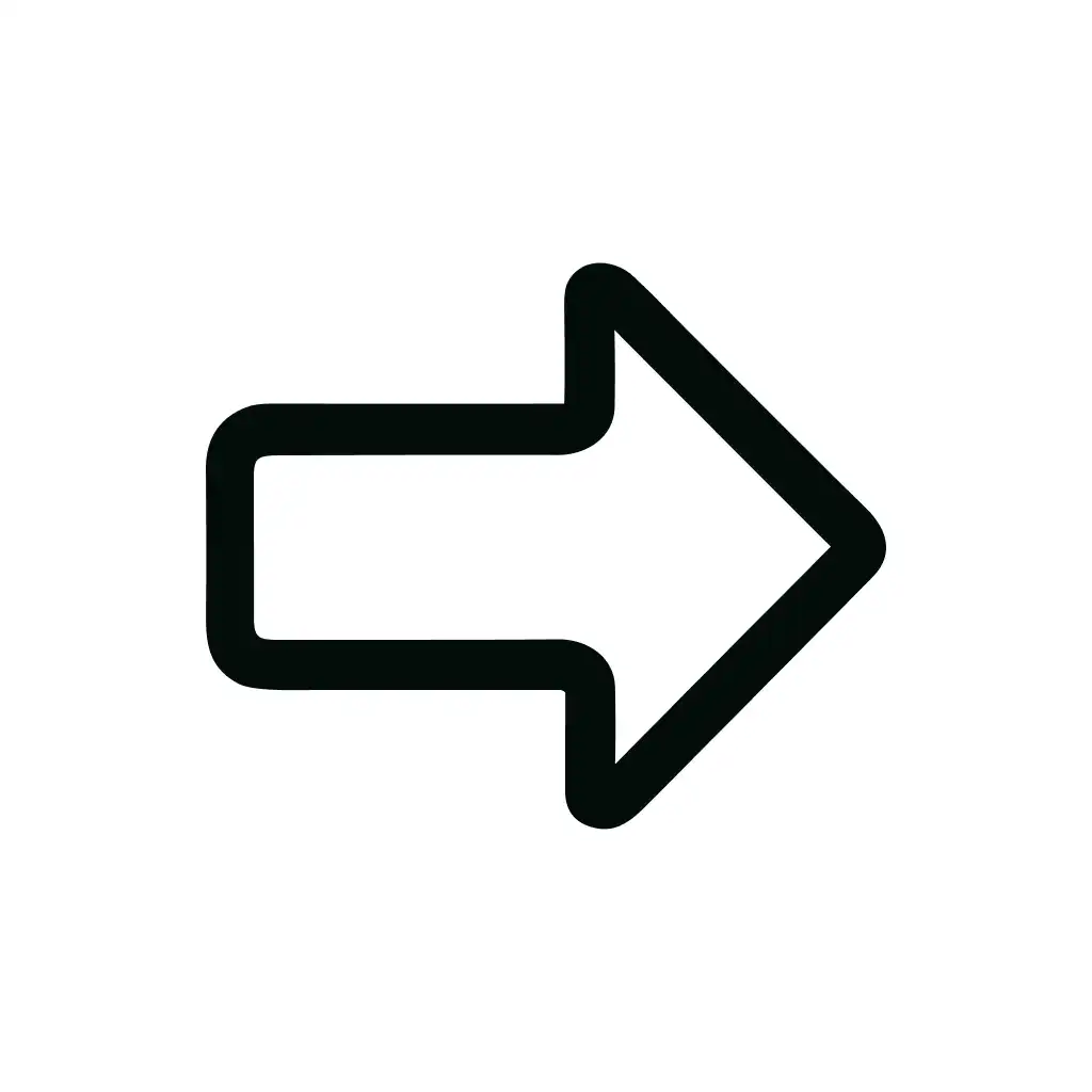 Simple Bold Outline Right Arrow Navigation Icon