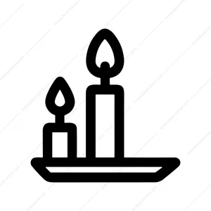 Outline Simple Candle Holder Celebration Element Icon