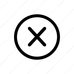 Simple Line Style Circle Close Sign Shape Icon
