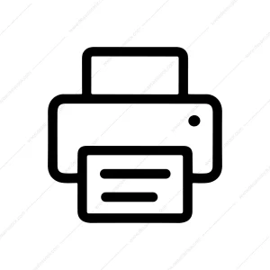 Simple Outline Printer Symbol Device Office Equipment Icon