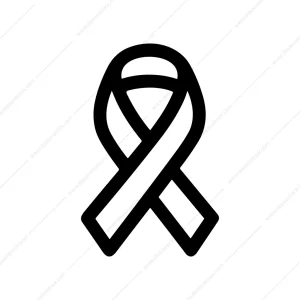 Simple Outline Ribbon Awareness Symbol Shape Icon