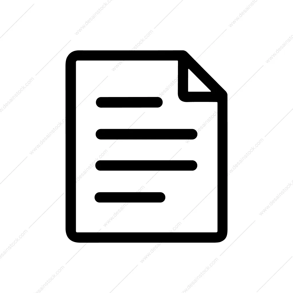 Simple Outline Document Page File Sign Icon