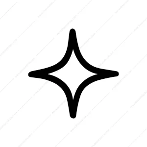 Simple Handdrawn Sparkle Star Shape Symbol Element