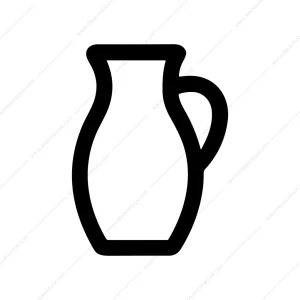 Simple Outline Style Pitcher Water Jug Kitchenware Icon