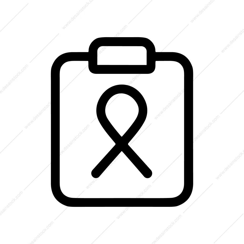Outline Simple Clipboard Awareness Ribbon Symbol Icon