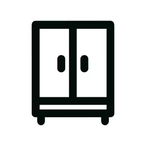 Simple Outline Wardrobe Closet Minimalist Style Furniture Interior Home Icon