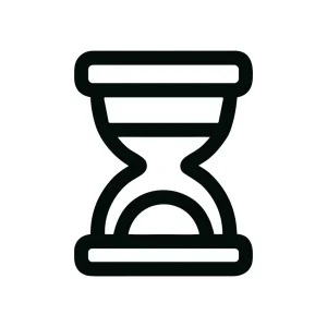 Simple Outline Hourglass Sandglass Timer Countdown Symbol Icon