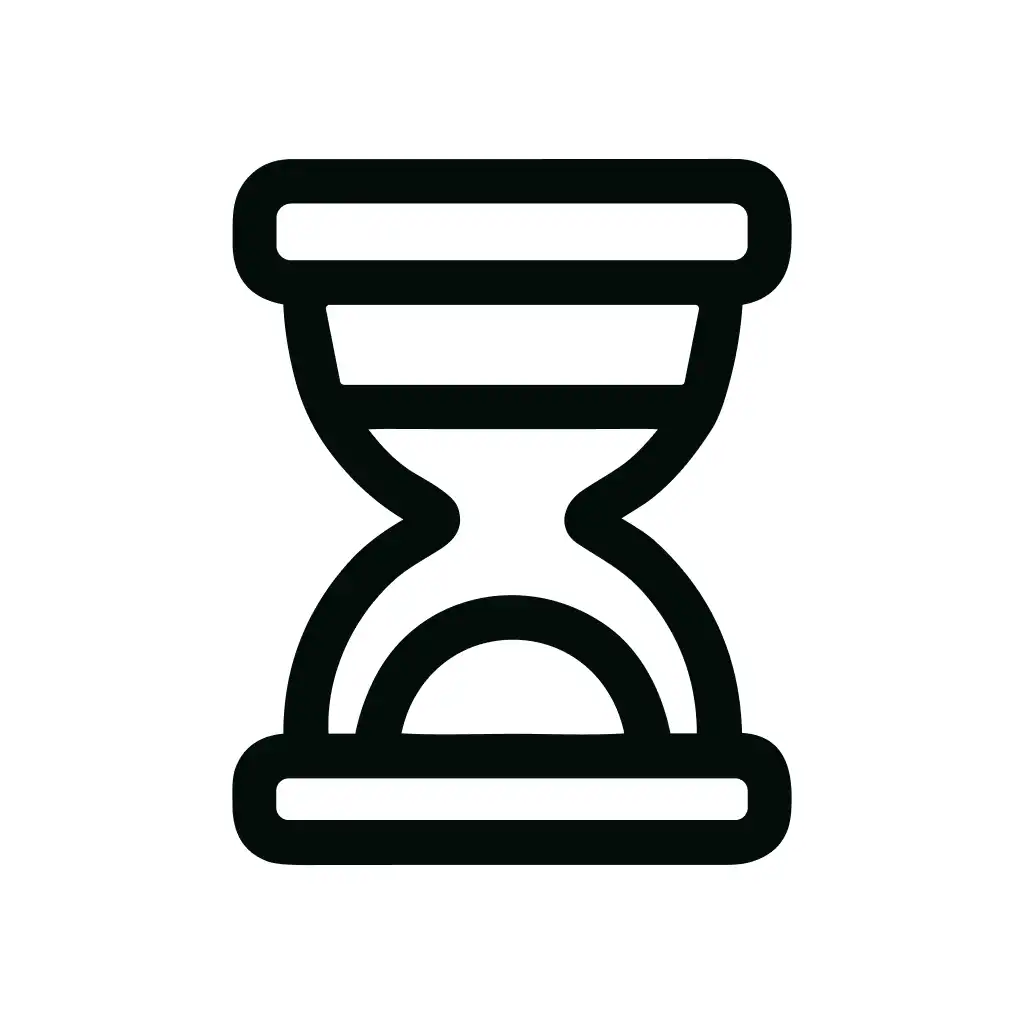 Simple Outline Hourglass Sandglass Timer Countdown Symbol Icon
