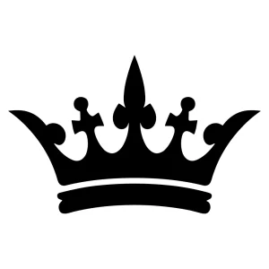 Simple Silhouette Monarch Crown Royalty Symbol Icon