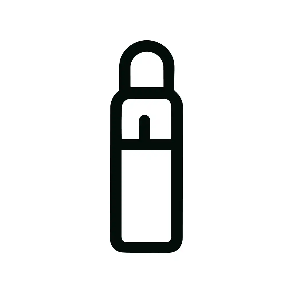 Minimalist Outline Reusable Drink Bottle Simple Line Icon