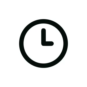 Simple Lineart Circular Clock Time Management Icon