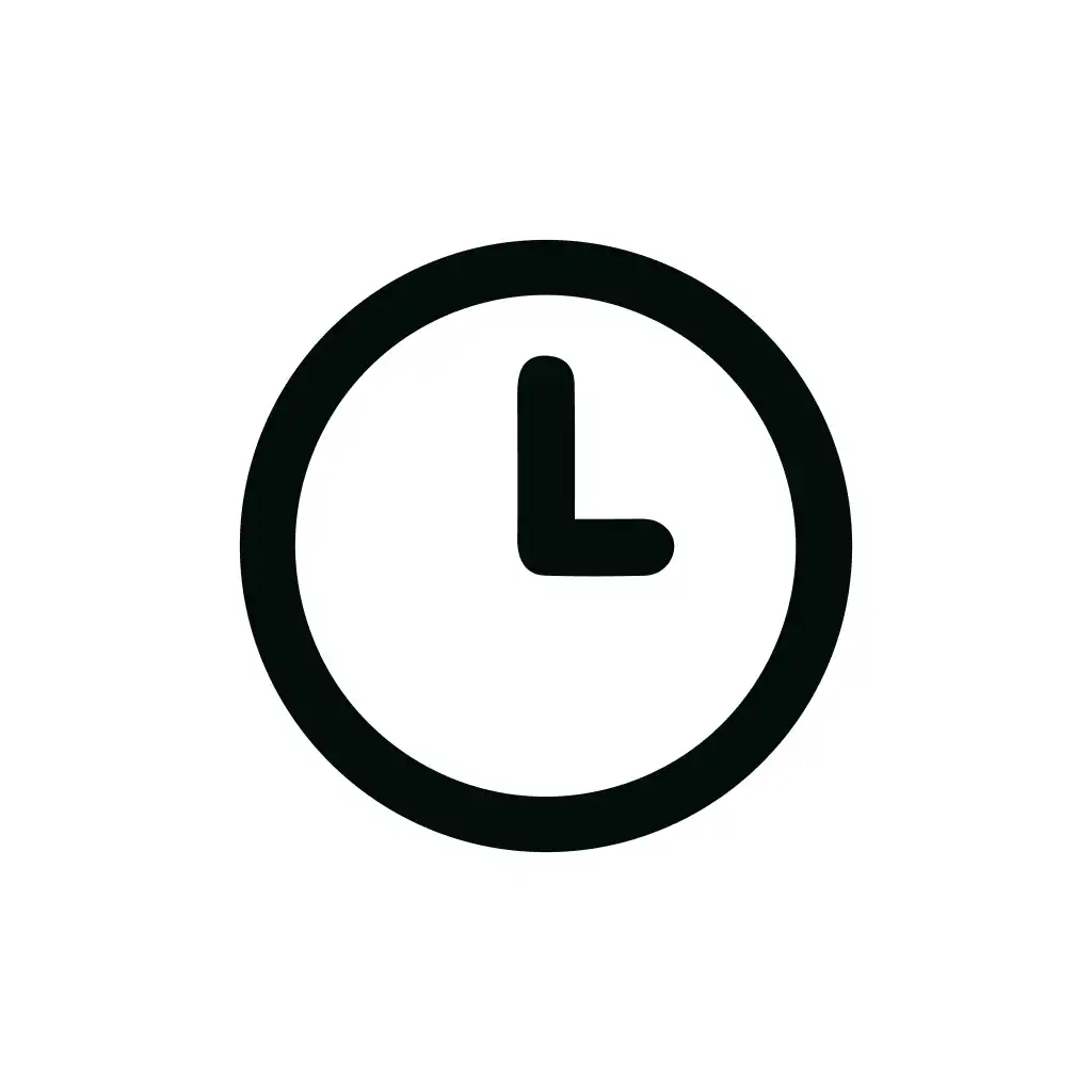 Simple Lineart Circular Clock Time Management Icon