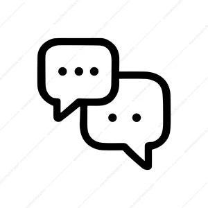 Simple Outline Message Bubbles Dialog Speech Icon