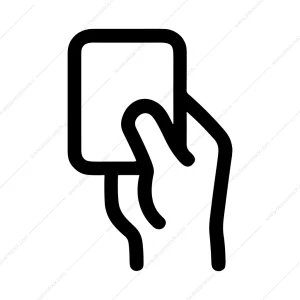 Outline Hand Drawn Hand Showing Card Symbol Icon