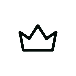 Minimalist Outline Simple Crown Royal Authority Symbol Icon