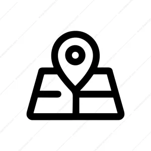 Outline Simple Location Map Pin Point Icon