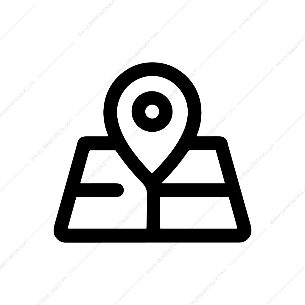 Outline Simple Location Map Pin Point Icon
