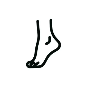 Simple Line Art Foot Anatomy Outline Silhouette Healthcare Icon
