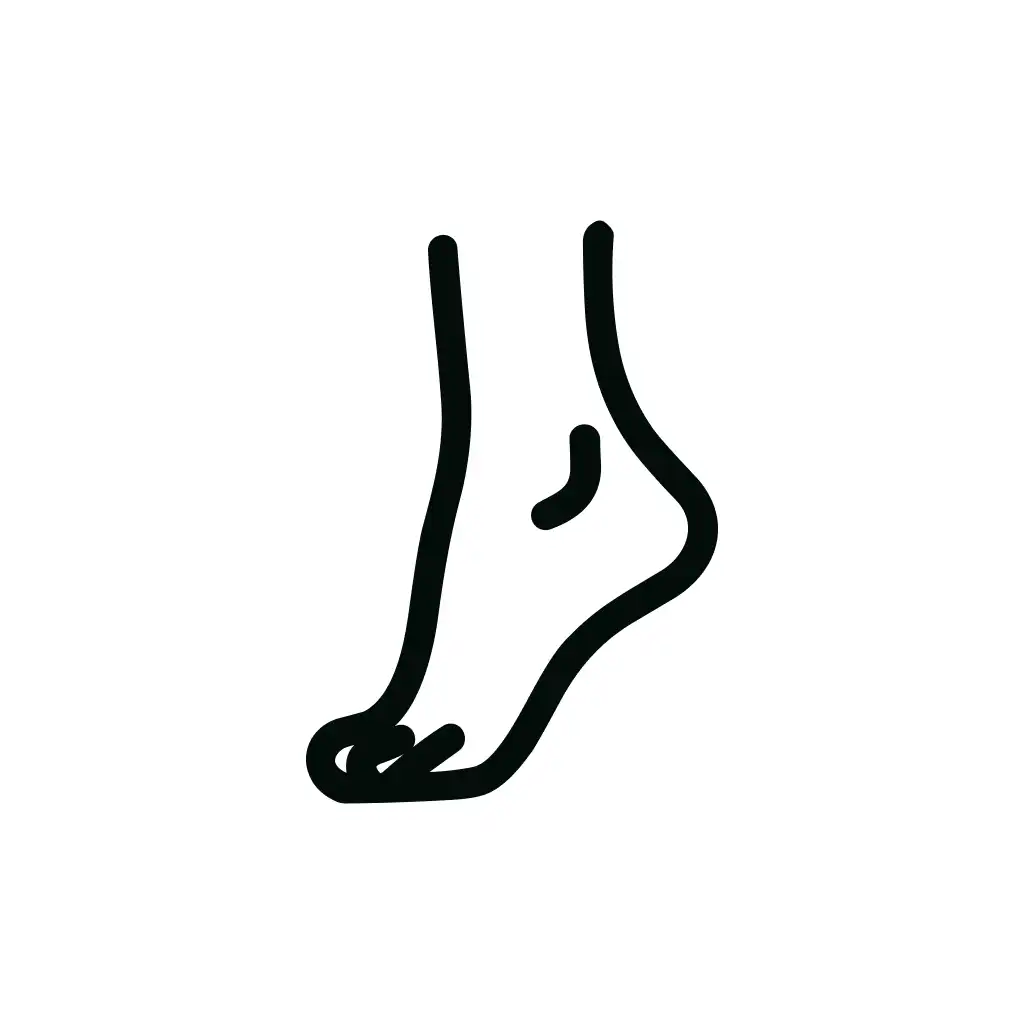 Simple Line Art Foot Anatomy Outline Silhouette Healthcare Icon
