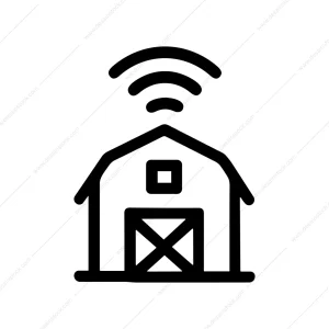 Simple Line Barn Wireless Connection Signal Icon
