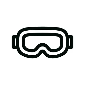 Minimalist Line Style Goggles Sport Protective Equipment Icon