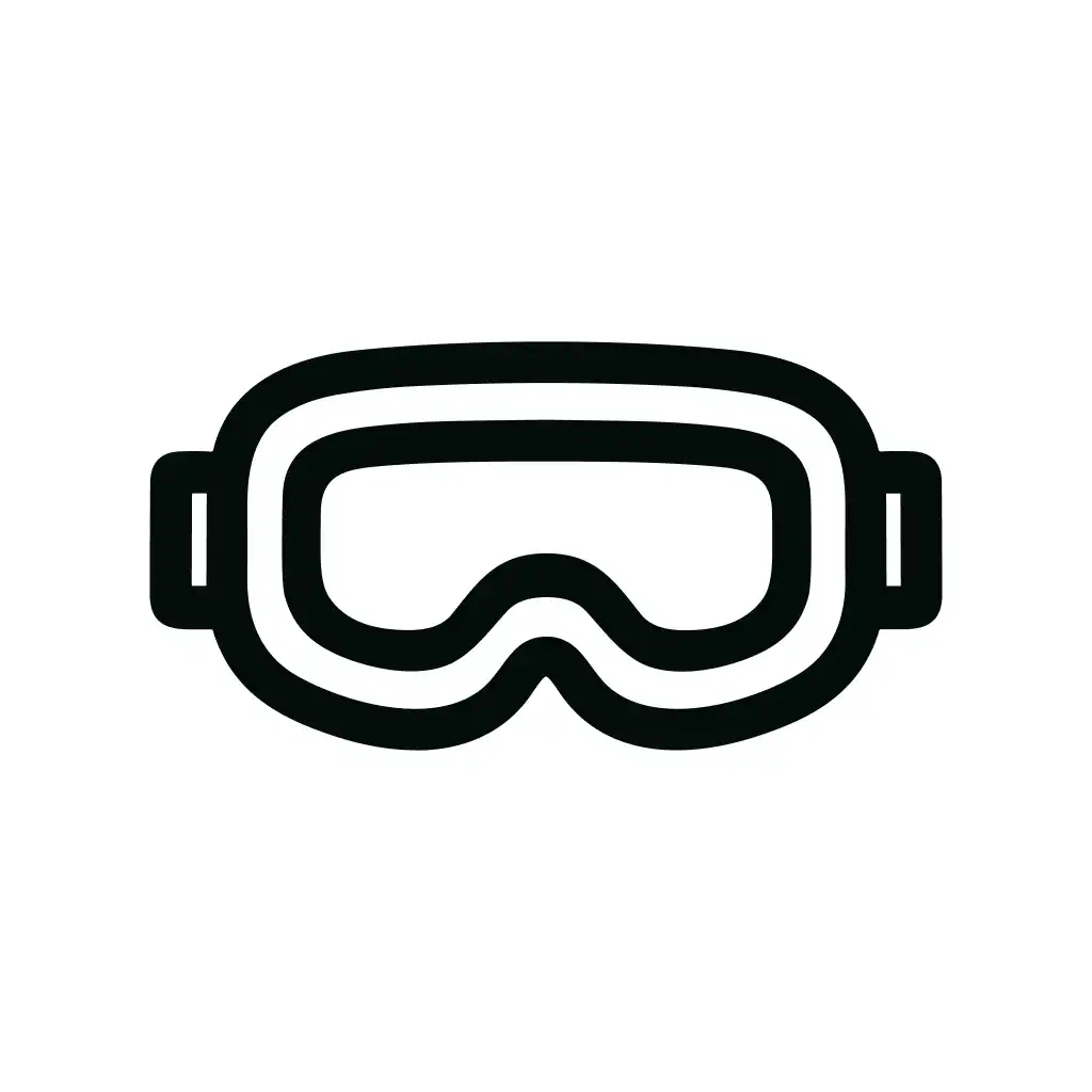 Minimalist Line Style Goggles Sport Protective Equipment Icon