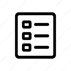 Simple Outline List Document Task Management Icon