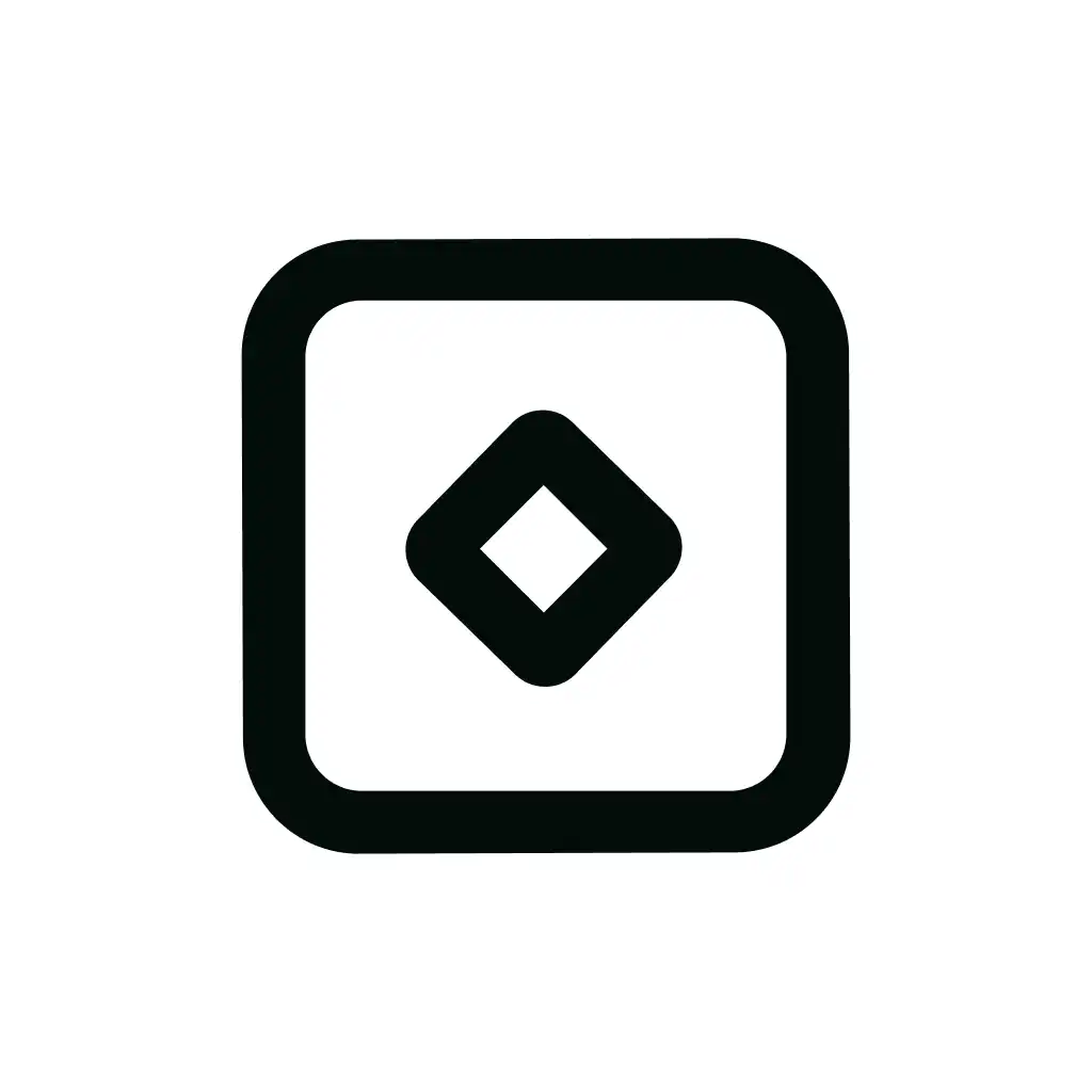 Simple Line Style Square Diamond Shape Icon