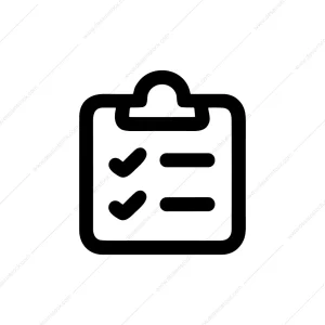 Black Outline Clipboard Checklist Task Complete Form Icon