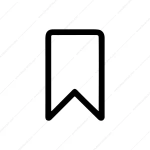 Simple Outline Ribbon Bookmark Save Icon Symbol