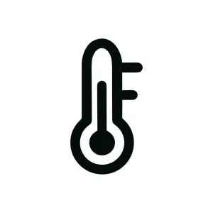 Simple Outline Thermometer Measurement Tool Symbol Medical and Science Icon