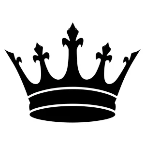Silhouette Graphic Royal Crown Symbol Sign Element