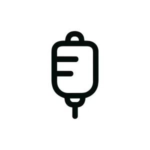 Minimalist Outline Medical Intravenous Fluid Bag Drip Line Simple Icon