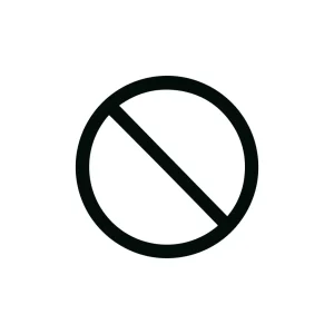 Simple Black Outline Circle Prohibition Sign Shape Icon