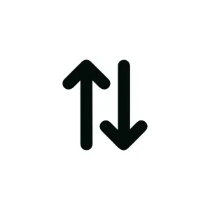Simple Line Style Arrow Up and Down Exchange Direction Icon