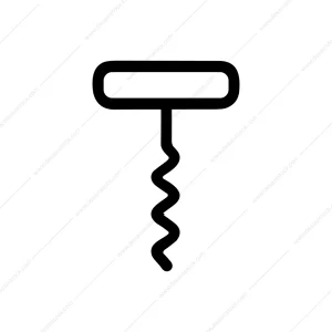 Outline Simple Corkscrew Utensil Barware Icon Design
