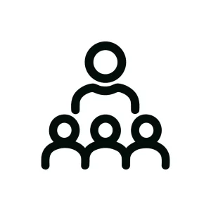 Simple Line Style People Hierarchy Outline Icon Symbol Design Element