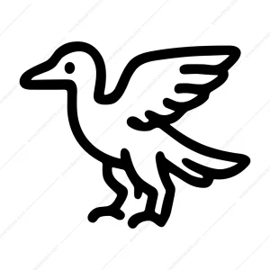 Outline Simple Bird Flying Animal Graphic Icon