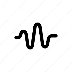 Simple Line Art Sound Waveform Minimalist Element