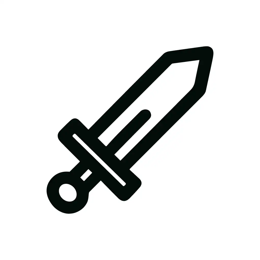 Outline Simple Sword Weapon Sign Shape Icon